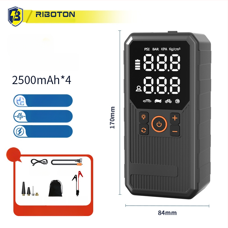 Автомобилен стартер с вградена въздушна помпа – 12V, 720A, 35 л/мин, 80W, цифров дисплей