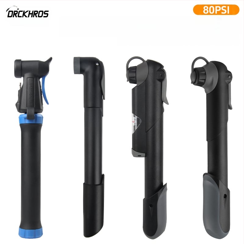 Mini portatīvais velosipēdu pumpis ar manometru (Modelis 61, plastmasas korpuss)