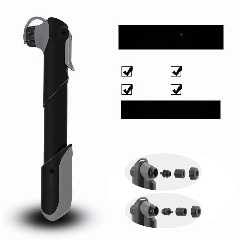 Mini portatīvais velosipēdu pumpis ar manometru (Modelis 61, plastmasas korpuss)