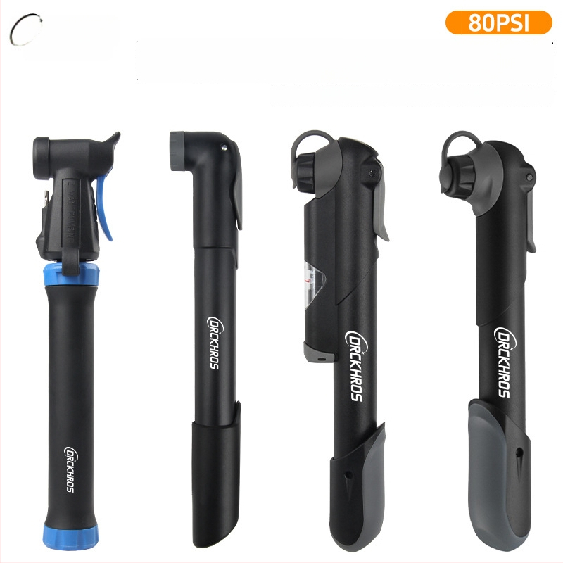 Mini portatīvais velosipēdu pumpis ar manometru (Modelis 61, plastmasas korpuss)