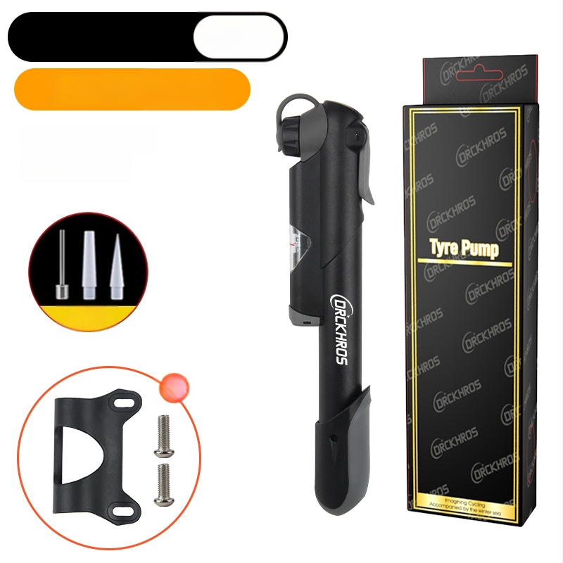 Mini portatīvais velosipēdu pumpis ar manometru (Modelis 61, plastmasas korpuss)