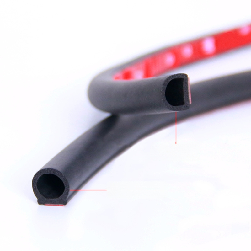 Автомобилен уплътнител за врата от гума, дизайн с пет и шест отвора, шумоизолационен и водоустойчив, за различни модели