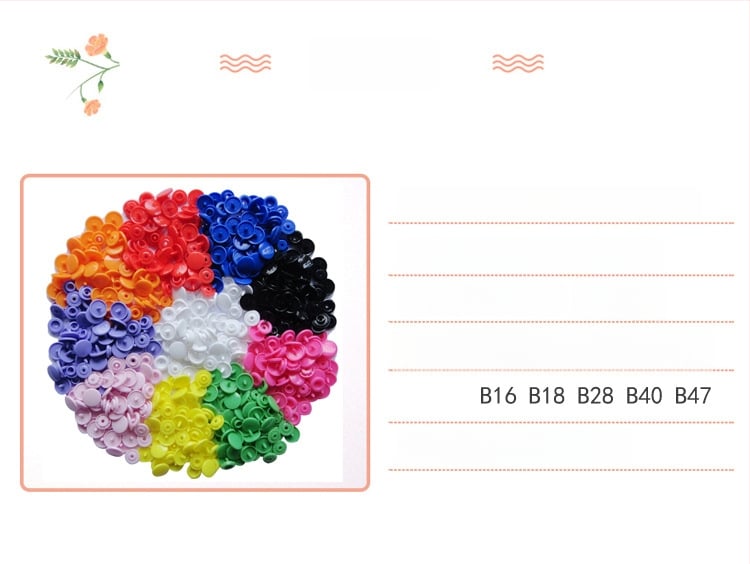 Hualian KAM марка T5 щракващо копче, от смолна пластмаса, подходящо за палта, дънки и чанти