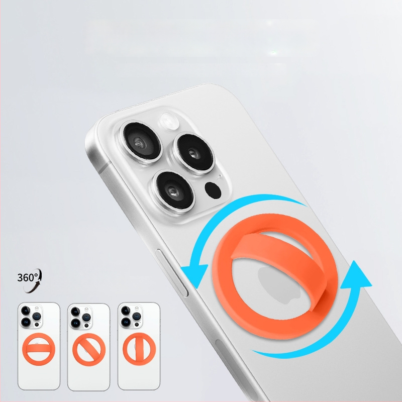 Magnetiline sõrme-rõngas telefoni tagaküljel koos hoidikuga, vedel silikoon, universaalne kukkumise ja libisemise kaitse, 20 g, rõnga paksus 5 mm, kohandamine saadaval