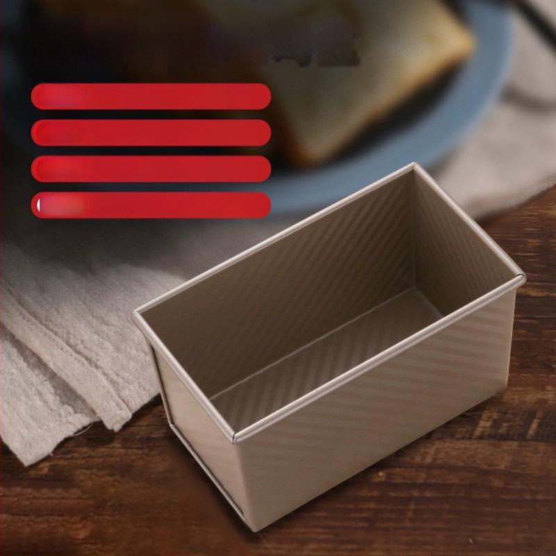 Ορθογώνια αντικολλητική φόρμα για ψωμί με καπάκι