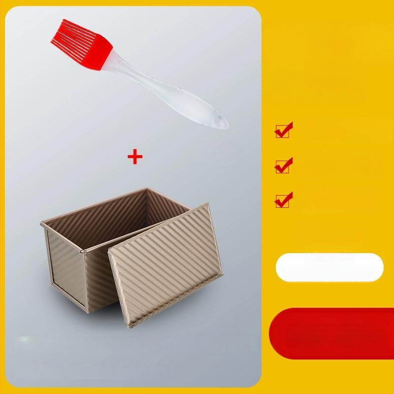 Ορθογώνια αντικολλητική φόρμα για ψωμί με καπάκι