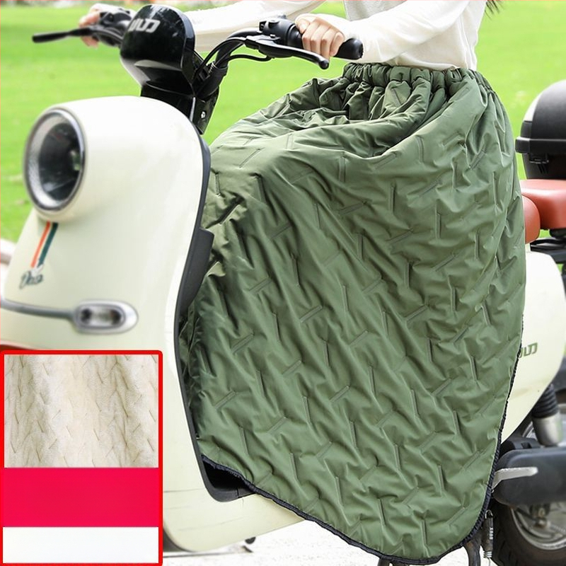 Женски крачни покрития за електрически велосипед, ветроустойчиви и водоустойчиви, дебело подплатени флис с пола за есенно‑зимно каране