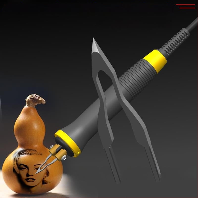 Profesionalus pyrogrāfijos galiukas – elektriškai įkūrenamas graviravimo antgalis