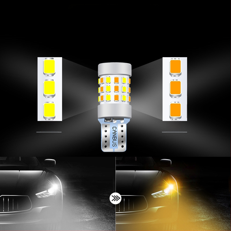 T10 LED pozicijos šviesa, dviejų spalvų, 42SMD, 12V, 0.18A, aviacinės klasės aliuminis