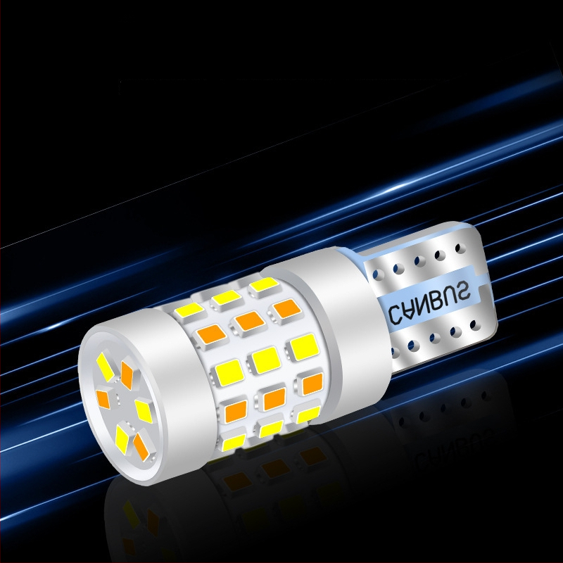 T10 LED pozicijos šviesa, dviejų spalvų, 42SMD, 12V, 0.18A, aviacinės klasės aliuminis