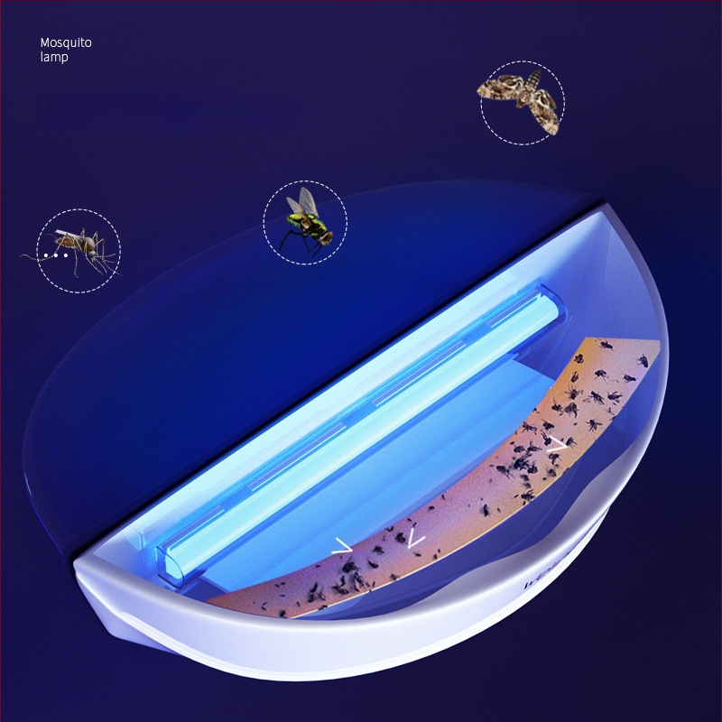 Ragasztó szúnyog-gyilkos lámpa – LED fényforrás, csapda fényhullámokkal, nem forgó, WM600-GB01L modell, 61㎡+ területre