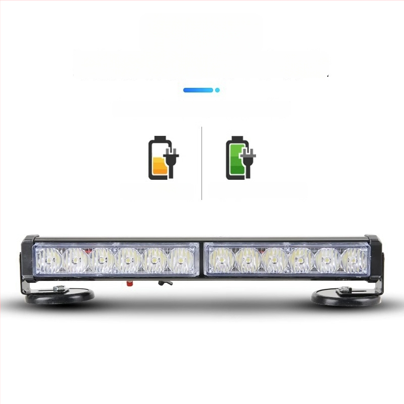 Įkraunama LED lubų magnetiniu tvirtinimu šviestu transporto priemonėms, 12–24V įspėjamoji šviesa