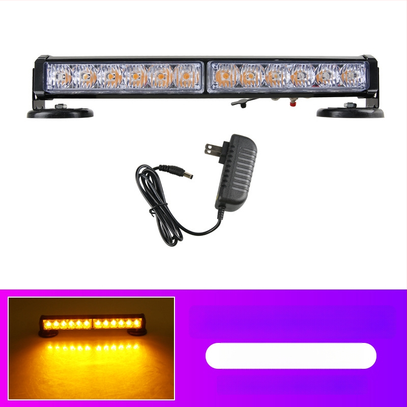 Įkraunama LED lubų magnetiniu tvirtinimu šviestu transporto priemonėms, 12–24V įspėjamoji šviesa