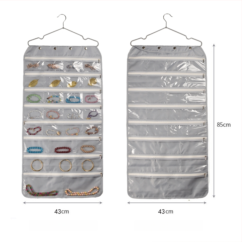 Ékszer tároló táska oxidáció elleni védelemmel, átlátszó panel, szerelés szükséges