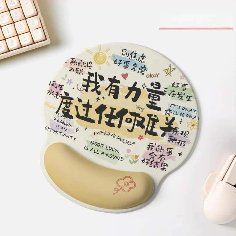 Podložak za zglob miša – protuklizni, otporan na habanje, gumeni materijal, model Letter, za ured