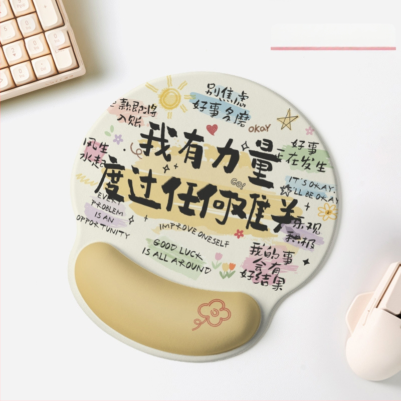 Podložak za zglob miša – protuklizni, otporan na habanje, gumeni materijal, model Letter, za ured