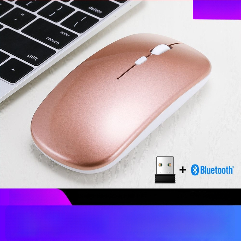 Thunderwolf Q20 безжична Bluetooth мишка - двоен режим (Bluetooth + 2.4 GHz), презареждаща се, 2000 DPI, 3 бутона, ергономична