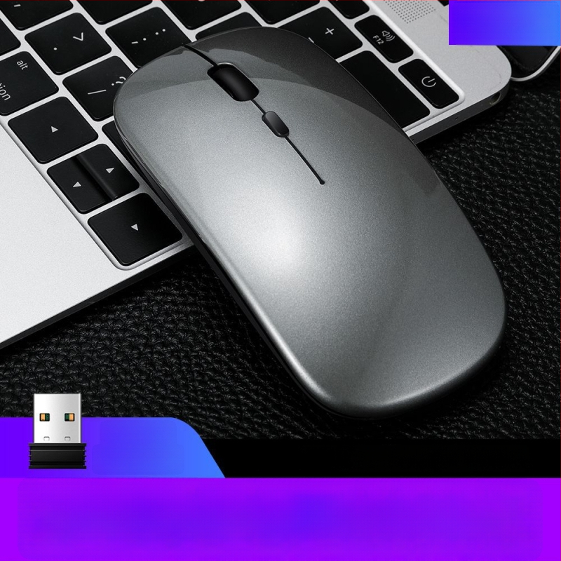 Thunderwolf Q20 безжична Bluetooth мишка - двоен режим (Bluetooth + 2.4 GHz), презареждаща се, 2000 DPI, 3 бутона, ергономична