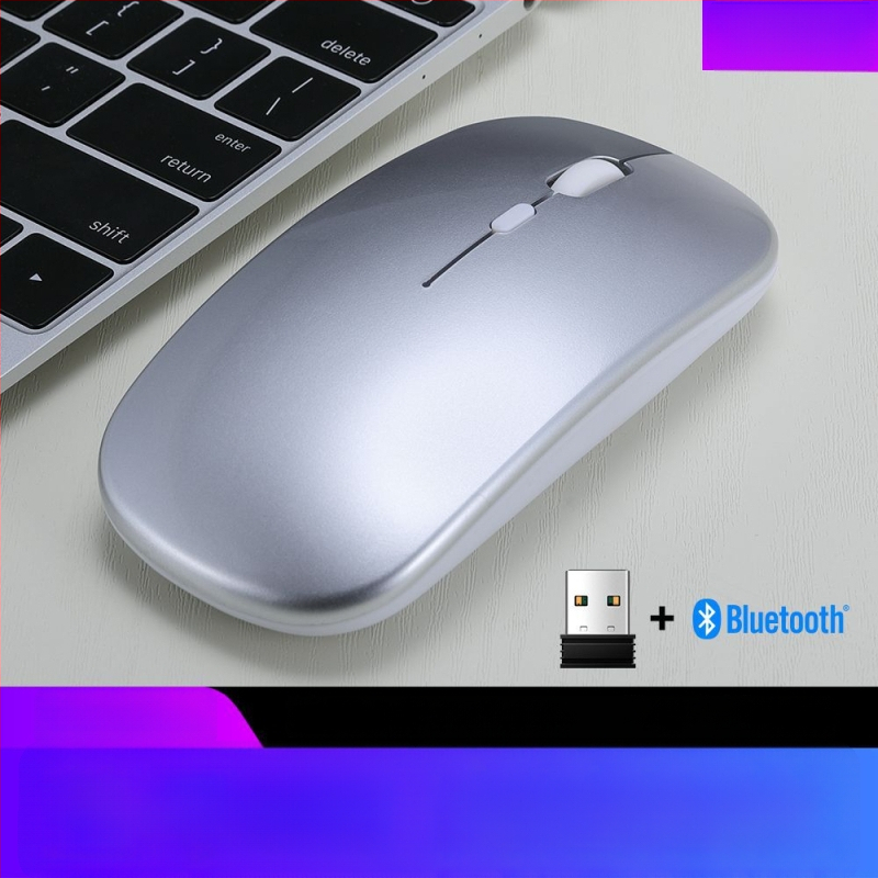 Thunderwolf Q20 безжична Bluetooth мишка - двоен режим (Bluetooth + 2.4 GHz), презареждаща се, 2000 DPI, 3 бутона, ергономична