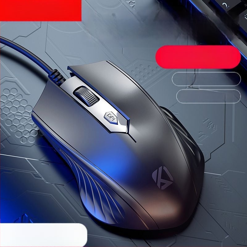 Оптична USB проводна мишка, 1000 DPI, 2 бутона, 5-степенна настройка DPI, подходяща за гейминг и офис