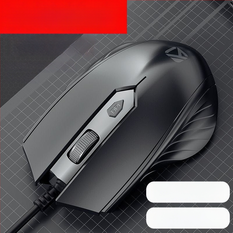 Оптична USB проводна мишка, 1000 DPI, 2 бутона, 5-степенна настройка DPI, подходяща за гейминг и офис