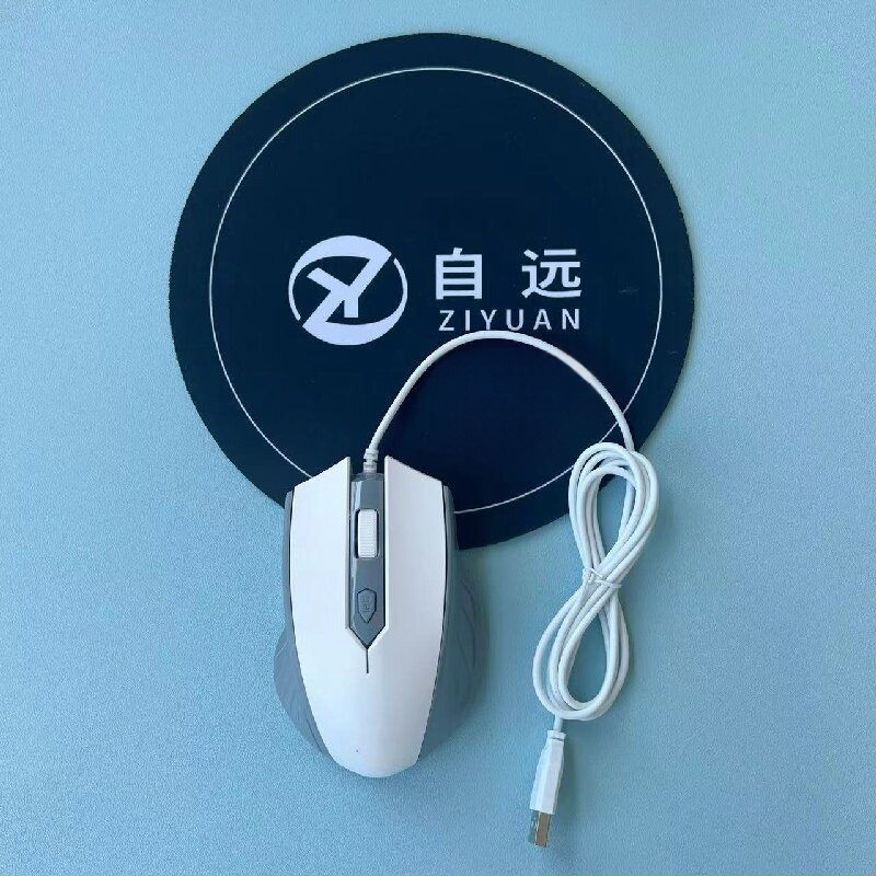 Оптична USB проводна мишка, 1000 DPI, 2 бутона, 5-степенна настройка DPI, подходяща за гейминг и офис