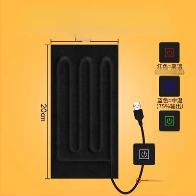 USB fűtőlap — egérpad és kéz- vagy lábmelegítő, 5V elektromos fűtés, tiszta pamut