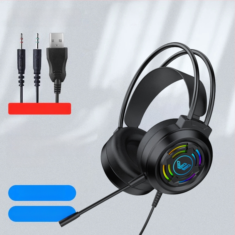 Spēļu austiņas ar 7.1 telpisko skaņu, ar kabeli, virs ausīm, ar mikrofonu, datoram un klēpjdatoram