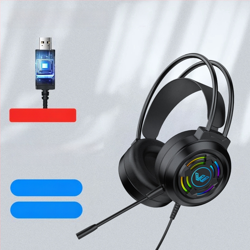 Spēļu austiņas ar 7.1 telpisko skaņu, ar kabeli, virs ausīm, ar mikrofonu, datoram un klēpjdatoram