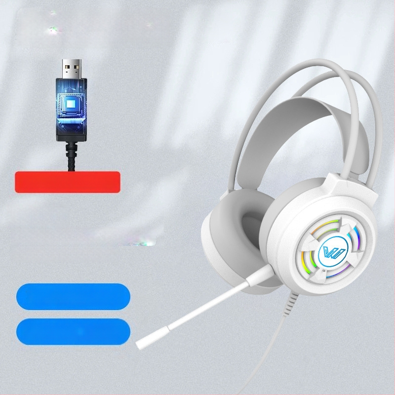 Spēļu austiņas ar 7.1 telpisko skaņu, ar kabeli, virs ausīm, ar mikrofonu, datoram un klēpjdatoram