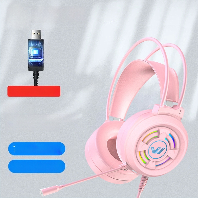 Spēļu austiņas ar 7.1 telpisko skaņu, ar kabeli, virs ausīm, ar mikrofonu, datoram un klēpjdatoram