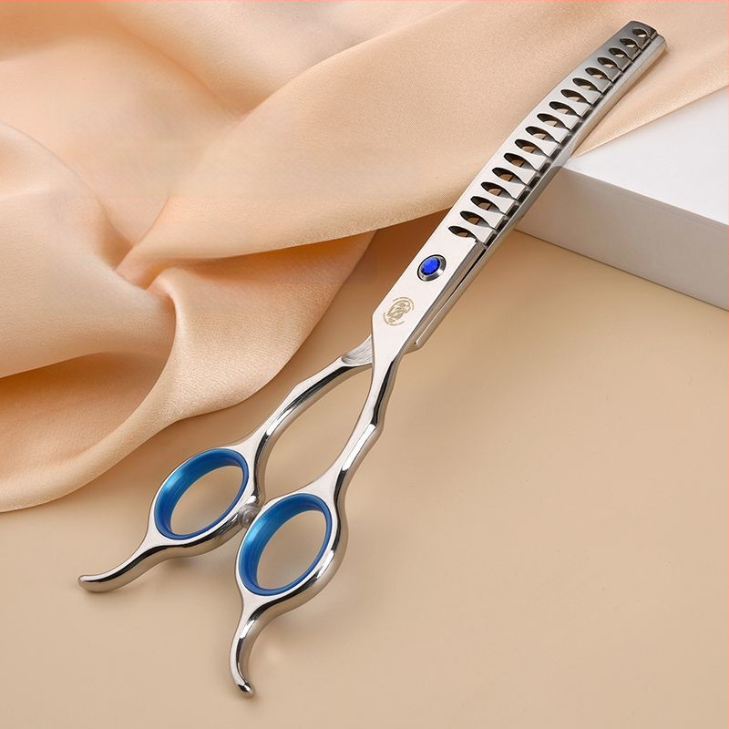 Set de foarfece pentru îngrijire animale de companie – tăiere profesională, foarfecă cu dinți curbati pentru blană de câine, material: floare de mătase, 234 bucăți în cutie