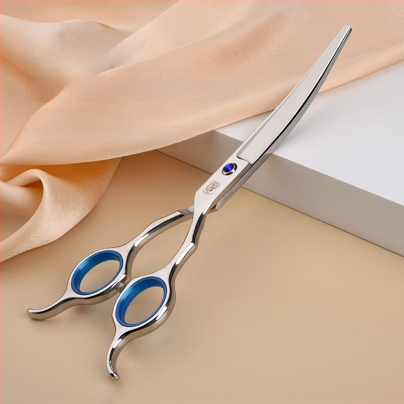 Set de foarfece pentru îngrijire animale de companie – tăiere profesională, foarfecă cu dinți curbati pentru blană de câine, material: floare de mătase, 234 bucăți în cutie