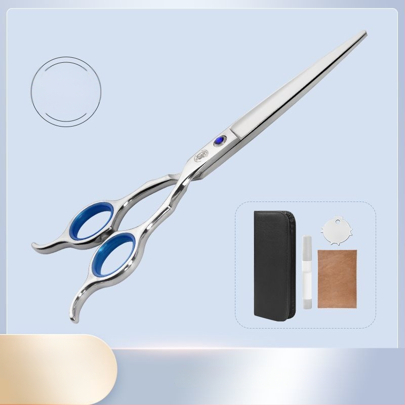 Set de foarfece pentru îngrijire animale de companie – tăiere profesională, foarfecă cu dinți curbati pentru blană de câine, material: floare de mătase, 234 bucăți în cutie