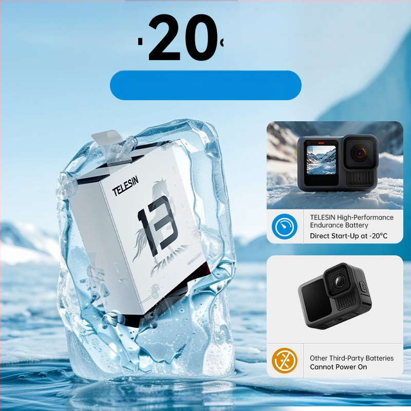 TELESIN GP13 Πρώτης Γενιάς Υψηλής Απόδοσης Λιθίου Μπαταρία για GoPro 13
