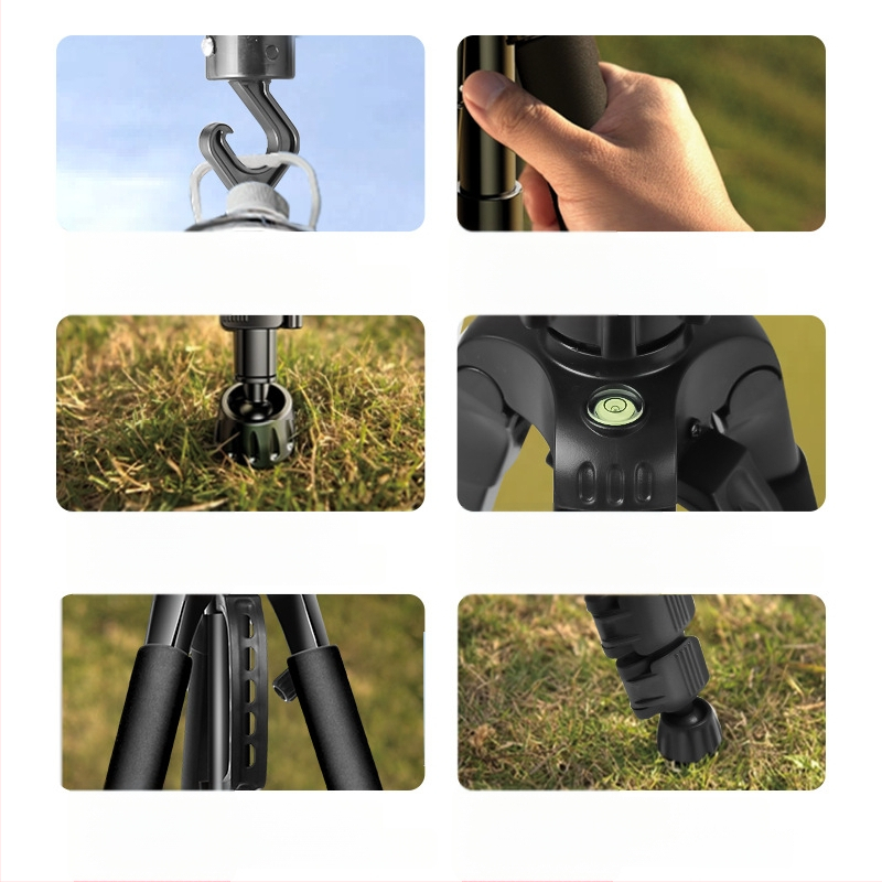 Vastagított szénacélból készült kamerat tripod DSLR és tükör nélküli kamerákhoz — hordozható háromszög állvány