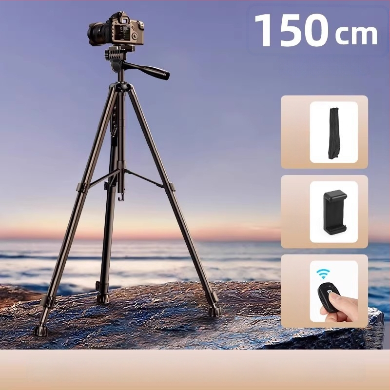 Vastagított szénacélból készült kamerat tripod DSLR és tükör nélküli kamerákhoz — hordozható háromszög állvány
