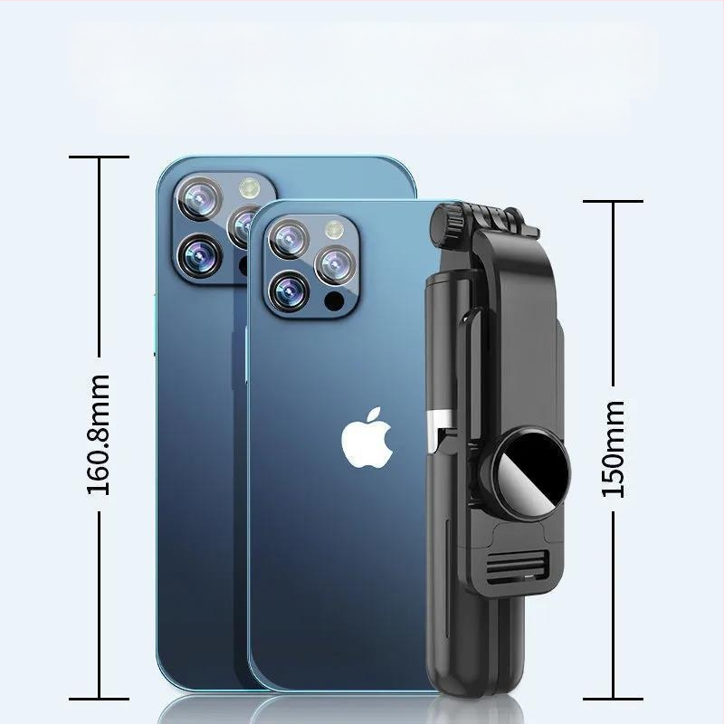 Pikendatav mini selfie-stiik mobiiltelefonile, kolmjalgsest statiiviga, roostevabast terasest; kaugjuhikut pole, Bluetoothi pole, valgustust pole