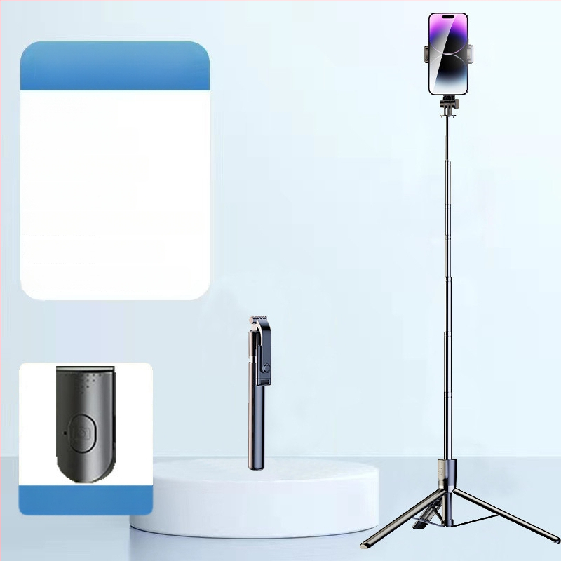 Pikendatav mini selfie-stiik mobiiltelefonile, kolmjalgsest statiiviga, roostevabast terasest; kaugjuhikut pole, Bluetoothi pole, valgustust pole