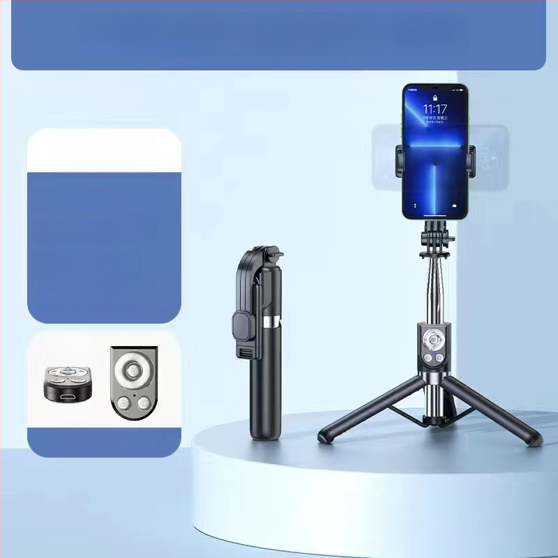 Pikendatav mini selfie-stiik mobiiltelefonile, kolmjalgsest statiiviga, roostevabast terasest; kaugjuhikut pole, Bluetoothi pole, valgustust pole