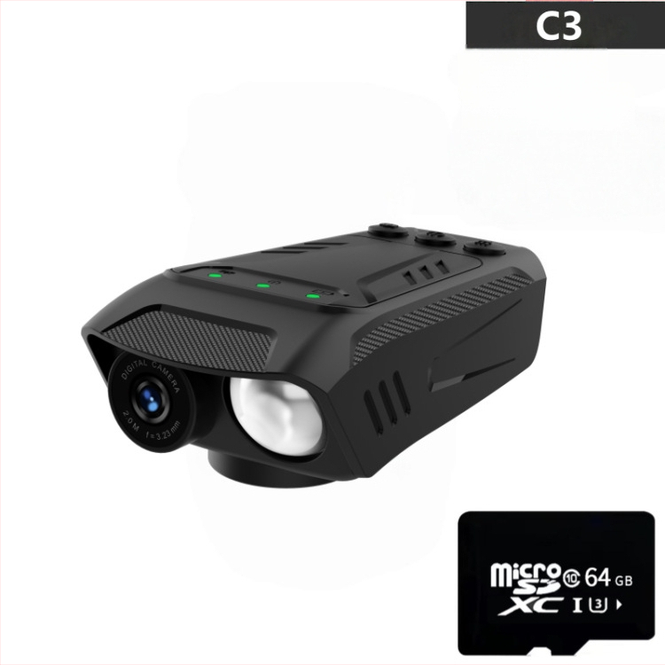 Riteņbraukšanas akcijas kamera ar 4K video, elektronisko stabilizāciju, svilpi un lukturi, 2.0-inch LCD