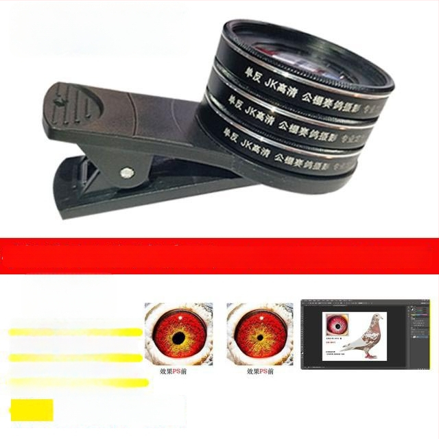 Lunetă macro pentru porumbei cu lupă pentru fotografierea ochilor păsărilor (Universal)