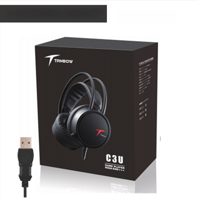 Spēļu USB vada austiņas ar 50 mm skaļruņiem, iebūvēts mikrofons, frekvences diapazons 20 Hz–20 kHz, saderīgs ar PC