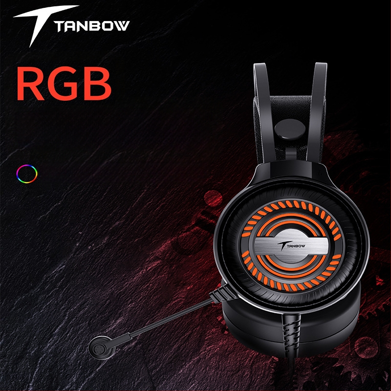 Spēļu USB vada austiņas ar 50 mm skaļruņiem, iebūvēts mikrofons, frekvences diapazons 20 Hz–20 kHz, saderīgs ar PC