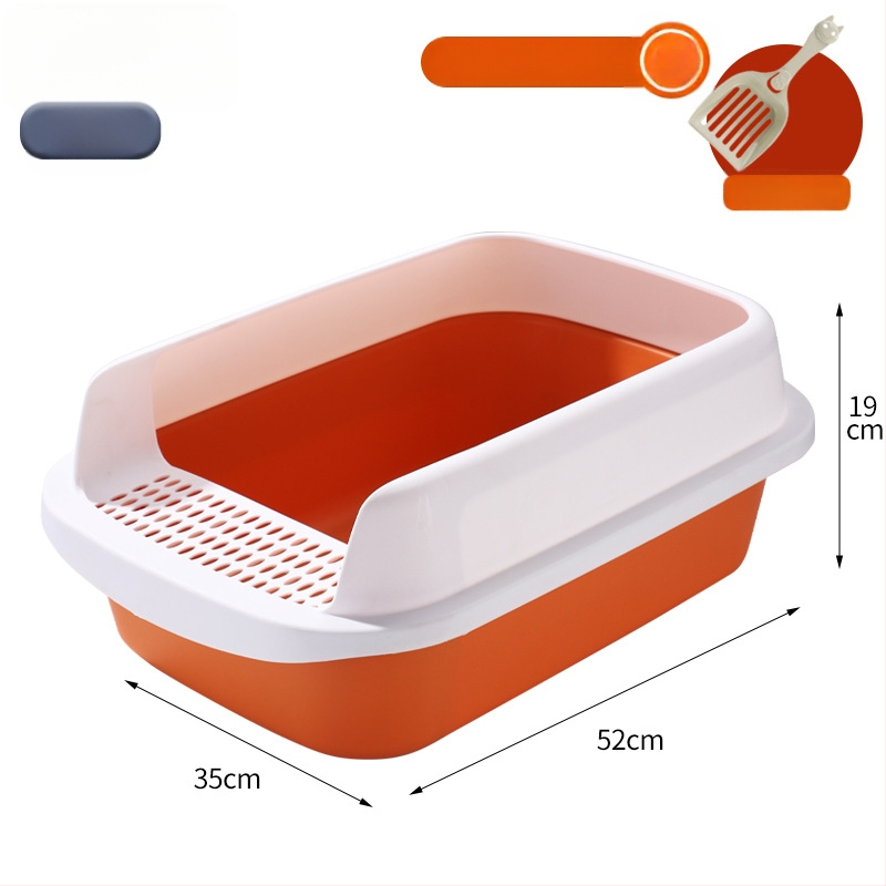 Ημι-κλειστή λεκάνη γάτας με ενσωματωμένο δίσκο, PP υλικό, Jasley