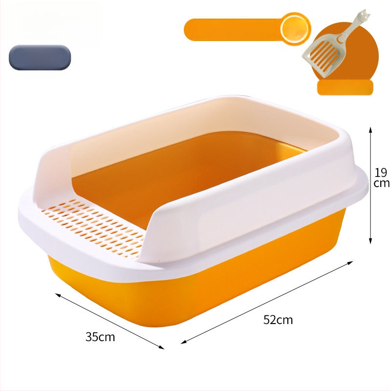 Ημι-κλειστή λεκάνη γάτας με ενσωματωμένο δίσκο, PP υλικό, Jasley