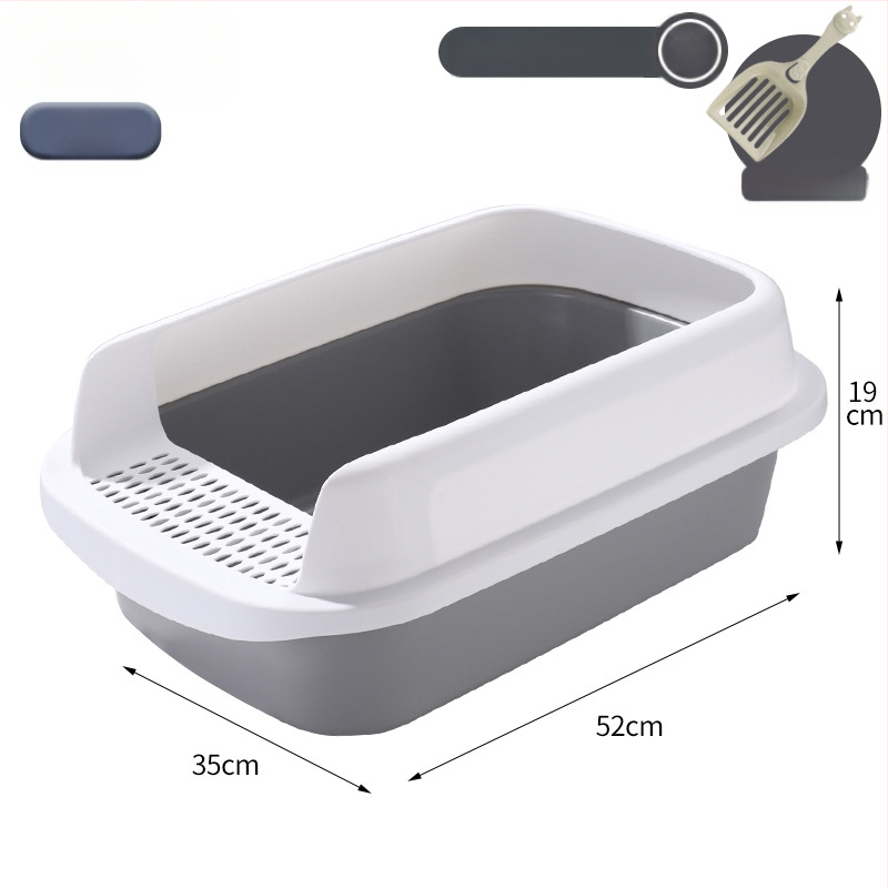 Ημι-κλειστή λεκάνη γάτας με ενσωματωμένο δίσκο, PP υλικό, Jasley