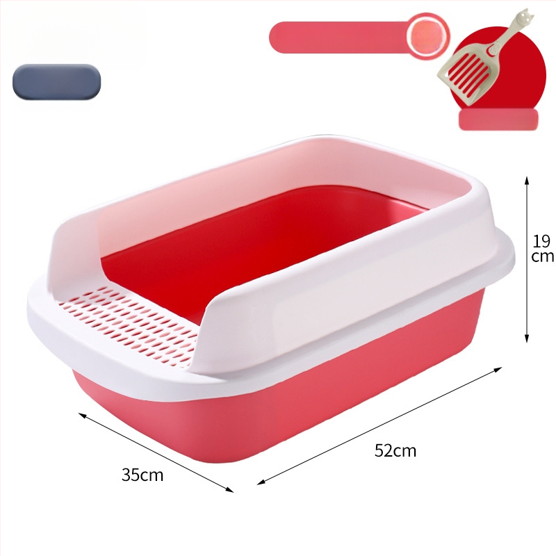 Ημι-κλειστή λεκάνη γάτας με ενσωματωμένο δίσκο, PP υλικό, Jasley