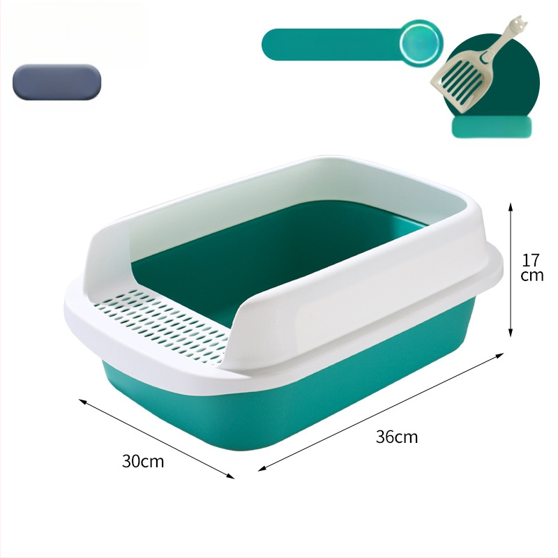 Ημι-κλειστή λεκάνη γάτας με ενσωματωμένο δίσκο, PP υλικό, Jasley