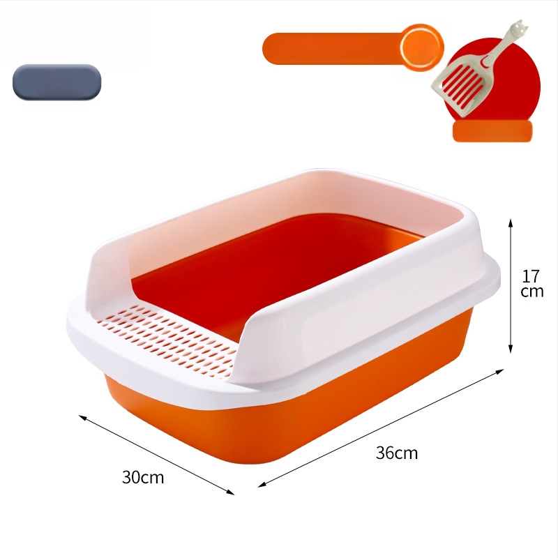 Ημι-κλειστή λεκάνη γάτας με ενσωματωμένο δίσκο, PP υλικό, Jasley